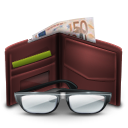 advertising, Euro, wallet, Money DarkSlateGray icon