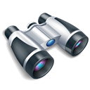 search, zoom, Binoculars, Find Black icon