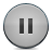 Pause, button, grey Silver icon