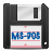 Disk, Floppy, Dos DarkSlateGray icon
