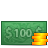 100, Money, Coins SeaGreen icon