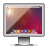 glossy, screen, lensflare Brown icon