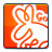 Gowalla, Social OrangeRed icon