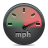 speed, Mph Gray icon