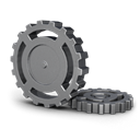 wheel, Gear, Cog Black icon