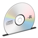 Cd, disc, r Black icon