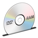 Dvd, ram, disc Black icon