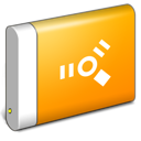 Firewire, drive Orange icon