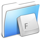 smooth, Folder, Fonts, Aqua Black icon