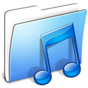 music, Folder CornflowerBlue icon