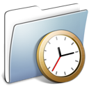 Clock, smooth, Graphite, Folder Black icon