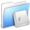 Folder, stripped, Aqua, Fonts Black icon