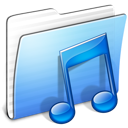 music, Aqua, Folder, stripped CornflowerBlue icon