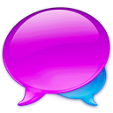references, Chat, Balloon, talk Fuchsia icon