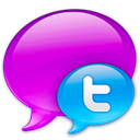 twitter, Logo, In Fuchsia icon