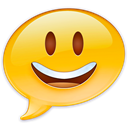 Face, happy, ichat, Emoji Gold icon