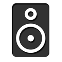 sound, speaker, And Black icon