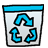 Trash DeepSkyBlue icon