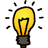 Light bulb, Idea Icon