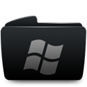 Folder, window Black icon