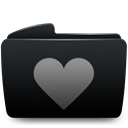 Folder, Heart Black icon