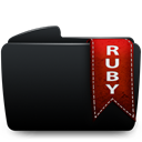 ruby, Folder Black icon
