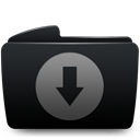 Folder, download Black icon