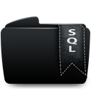 sql, Folder Black icon