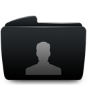 Folder, user Black icon