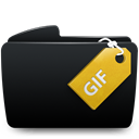 Folder, Gif Black icon