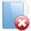 delete, Folder SkyBlue icon