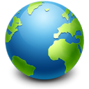 world, earth, internet Teal icon