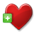 Add, Heart Firebrick icon