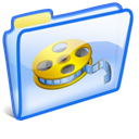 Movies, Folder Black icon