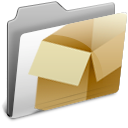 dropbox, Folder, Box Black icon