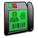 security, card, reader Black icon