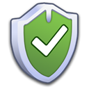 shield, Firewall, Check, yes, security, on Black icon