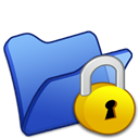 locked, Blue, Folder Black icon
