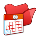 Folder, Tasks, red, Scheduled Black icon