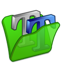 Folder, Font, green LimeGreen icon