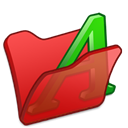 Folder, red, Font Black icon