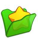 Favourite, Folder, green LimeGreen icon