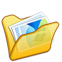 yellow, Folder, mypictures Black icon