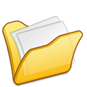 Folder, yellow, Mydocuments Black icon