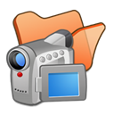 videos, Folder, Orange Black icon