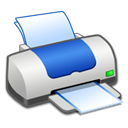 Blue, printer Black icon