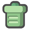 trash can, Empty, Bin, recycle DarkSlateGray icon