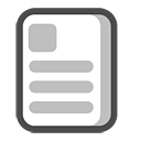 Text, document Silver icon