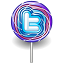 twitter, Candy, Lollipop Black icon