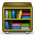 shelf, Library, Books DarkOliveGreen icon